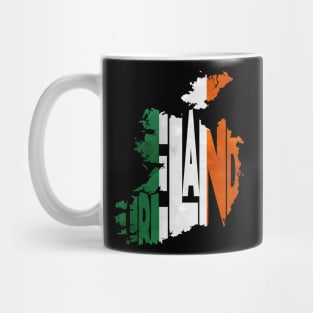 Ireland Typo Map Mug